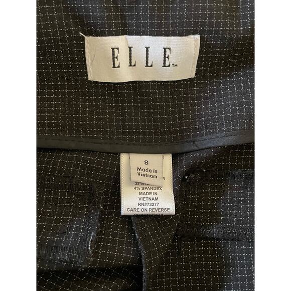 ELLE Womens Dress pants size 8 black checker - Picture 3 of 8
